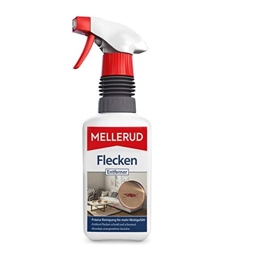 Mellerud Flecken Entferner – Effizientes Spray gegen hartnäckige Flecken auf textilen Oberflächen – 1 x 0,5 l