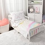 Expressions Toddler Bedding Set, Rainbow (2 Piece Set, Fits Standard Infant Mattress) Includes Micro