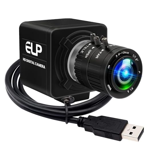 ELP Fotocamera USB da 12 MP 4 K 120 fps USB Webcam ad alta velocità con zoom ottico manuale 3 volte primo piano PC fotocamera per live streaming industriale riunioni di progetto