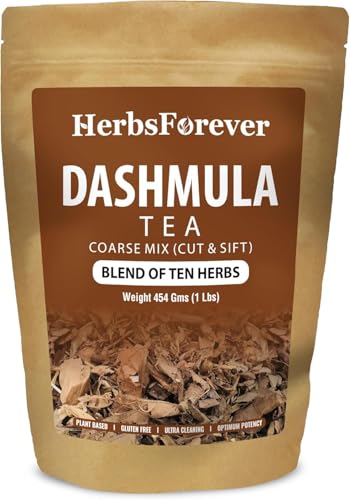 HerbsForever Dashmula Tea Cut and Sifted | Ayurvedic Herbal Tea Blend | Supports General Wellness & Vitality | Non-GMO, Vegan | 454g
