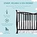 Dream On Me Violet 7 in 1 Convertible Life Style Crib in Black, Greenguard Gold Certified 58x29x39 Inch (Pack of 1)