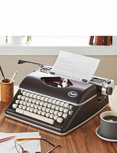 Chums Manual Typewriter Traditional Retro Style Black