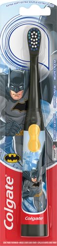 Image of Colgate Kids Battery Powered Toothbrush, Batman, Extra Soft Toothbrush, Ages 3 and Up, 2 Pack, Colors May Vary