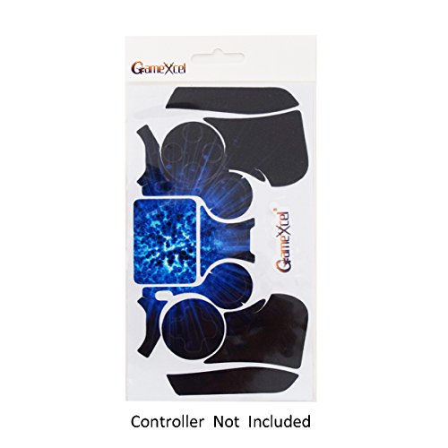 Gamexcel Skins Compatible With Ps4 Controller - Stickers Compatible With Playstation Dualshock 4 - Decals Cover Skin Accessories Compatible With Ps4 Slim Controllers - Blue Explosion #TOP2