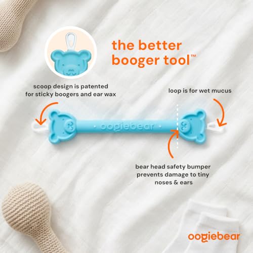 Image of oogiebear: Baby Nose Cleaner & Ear Wax Removal Tool - Safe Booger & Earwax Removal for Newborns, Infants, Toddlers - Dual-Ended - Diaper Bag Must-Have - 3 Pack with a Pouch, Colors May Vary