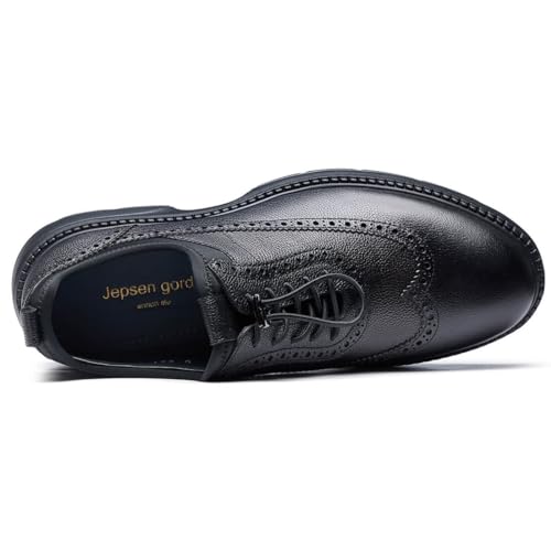 Men's Dress Shoes Casual Genuine Leather Wingtip Oxford Shoes Comfort Formal Business Wedding Derby Sneakers4