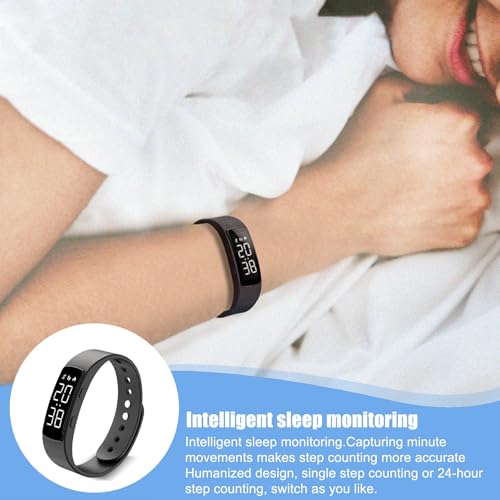 VEGOATY Schrittzähler Uhr ohne Bluetooth, Wasserdicht Fitness Tracker Armband Kalorienzähler für Damen und Heren, Tracker Fitnessuhr mit Schrittzähler Kalorienzähler,Schlafüberwachung