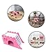 Syyavrrta Small Animal Habitat for Hamsters and Similar Pets, Multi-Level Pet House with Activity Features for Cage Environment