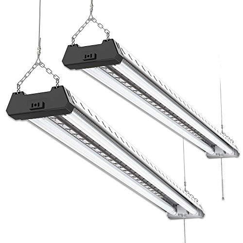 Sunco Lighting 2 Pack Industrial LED Shop Light, 4 FT, Linkable Integrated Fixture