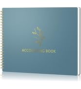 AKONEGE Accounting Ledger Book for Small Business Bookkeeping Personal Use, Horizontal Expense Tr...