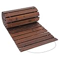 8.2 Ft Wooden Garden Pathway - Weather Resistant Outdoor Roll Out Decorative Walkway, Straight Walkway for Patio Beach Pool Backyard Wedding Party Pathway