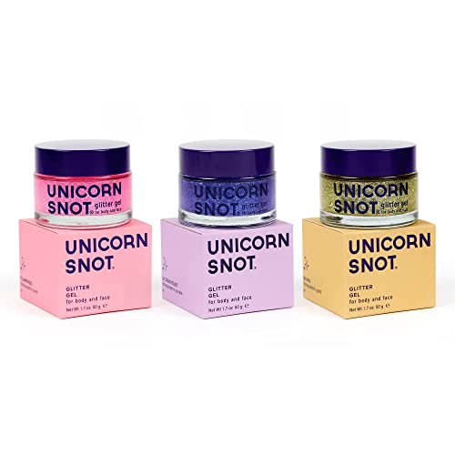 UNICORN SNOT Holographic Face Glitter & Body Glitter Gel |...