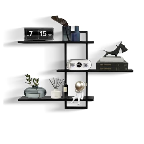 PHOENANCEE 3 Tier Wall Shelves,Decorative Floating Shelf for Wall,Plants Photo