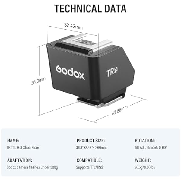 Усиление посадочного места гнезда вспышки Godox TR-S TTL Совместимость с Godox IM20 IM30 IT20-S IT30-S Совместимость с ZENIKO ZF04 ZF08 для вспышки камеры Sony