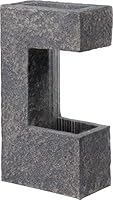 dobar® 96170e \Ceres Design Gartenbrunnen Groß | LED Beleuchtung | Outdoor Wasserfall Polyresin | Wasserspiel Kunststein | Springbrunnen für Garten/Terrasse/Balkon | 37,5 x 20,5 x 70 cm