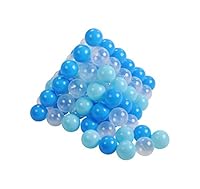 Knorrtoys 56771 - Bälleset ca. Ø6 cm - 100 Balls/Soft Blue/Blue/transparent, Bunt