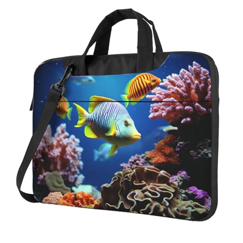 Bolso Tote para Laptop con Diseño Colorido de Peces miniatura 1