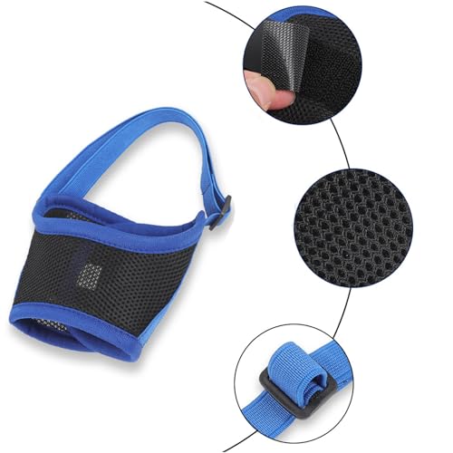 2 Stück Maulkorb für Hunde, Atmungsaktiv, Verstellbare Schlaufe, Für Kleine, Mittelgroße Hunde, Ermöglicht Hecheln und Trinken, Verhindert Beißen, Bellen und Kauen, M