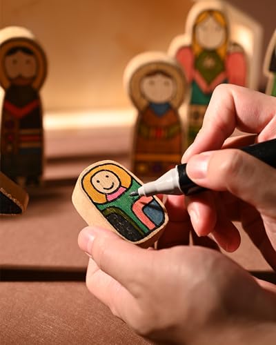 Wondrous' Deco Wooden Nativity Set,12Pcs Christmas Tabletop Scene-7 Inch Tall thumb #1