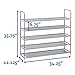 Halter 5 Tier Shoe Rack Organizer, Space Saving, Easy Storage Shoe Organizer Stand for Closets, Entryways and Bedrooms- Grey