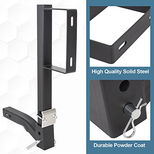 Ecotric Spare Tire Mount Carrier 24-Inch Universal Fit For Suv Atv Utv Rv Truck Car W/Standard 2'' Receiver Trailer Hitch Tire Carrier Bracket #TOP5