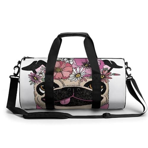 Sac de voyage carlin fleur grand duffel bag de camping et randonnée format cabine 45cm