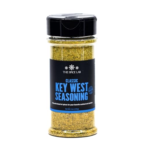 The Spice Lab Key West Seafood Seasoning - Great for Red Snapper Fish - Spectacular Gulf Seafood Rub Seasoning for Cedar Plank Grilling - Florida Blend for White Fish - 7001 (Shaker)