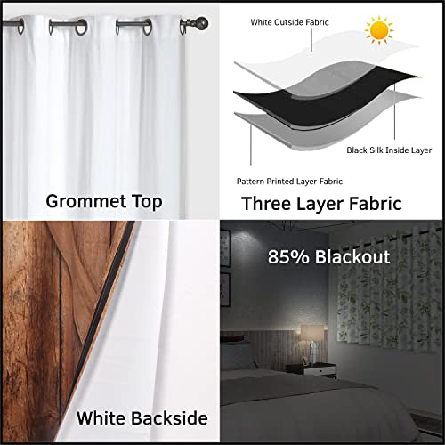 Renaiss Lion Blackout Curtains 2 Panels 53" W X 63" L, African Wild Animals Print Window Drapes For Living Room, Wildlife Thermal Insulated Window Curtain Panels For Bedroom, Grommet Top #TOP3