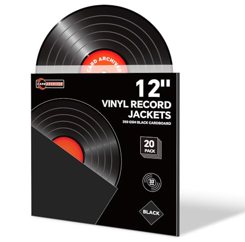 20PCS Black 12-Inch LP Vinyl Record Jackets