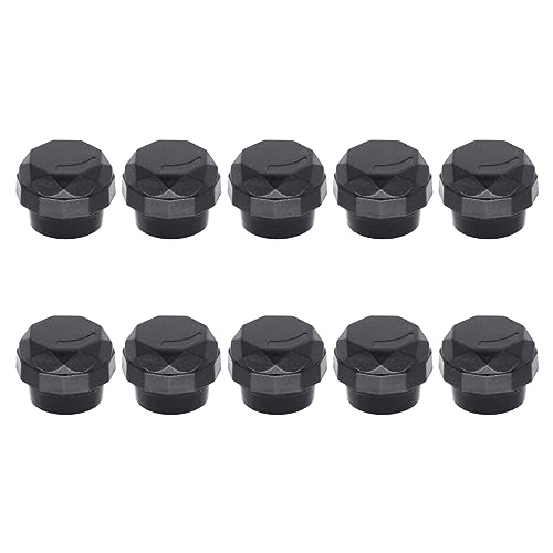 ZIRANU Volume Channel Knob Replacement for UV5R UV-5R UV-5RA UV-5RB UV-5RC Plus Black Caps