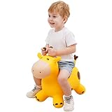 Babe Fairy Giraffe Bouncy Horse Hopper for Toddlers-Jumping Horse Bouncy Buddies-Inflatable Bouncy A