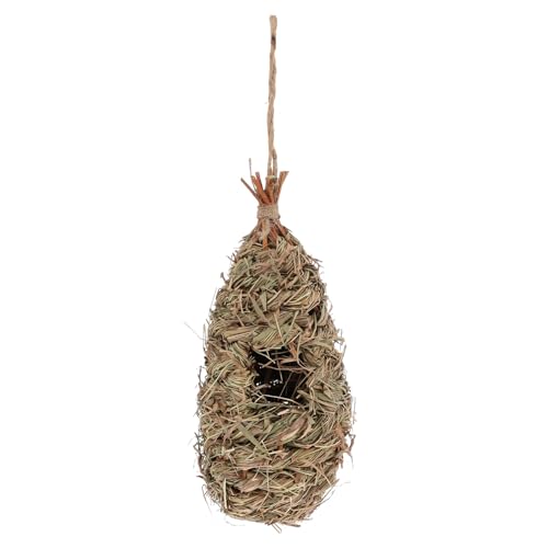 BESPORTBLE Natural Bird Nest Hanging Birdhouse for Birds Breeding and Supplies, Woven Grass Simulation Birdhouse Suitable for Garden and Outdoor Use