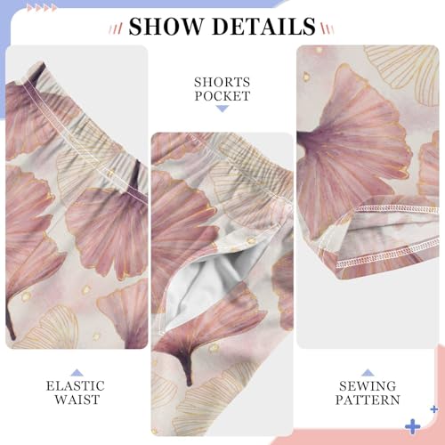 ZZKKO Gingko Leaves Watercolor Boys Pants for Kids Jogger Pants with Pockets S-XL4