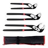 [Robuste Ausführung] Der Wasserpumpenzangen set hat grobe Verzahnung, Hohe Härte, fester Biss für lange Haltbarkeit bei intensiver Nutzung