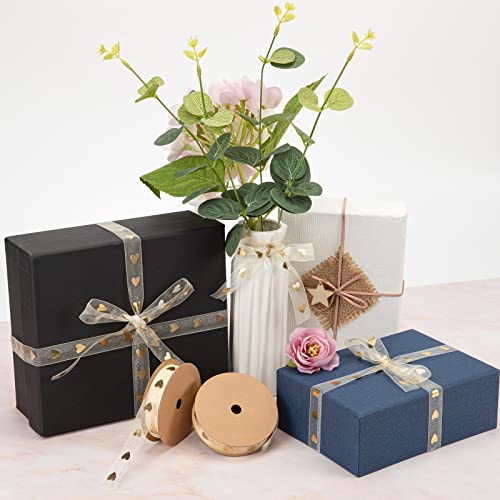 2 Rotoli Nastro di Raso Stampato a Cuore Nastro