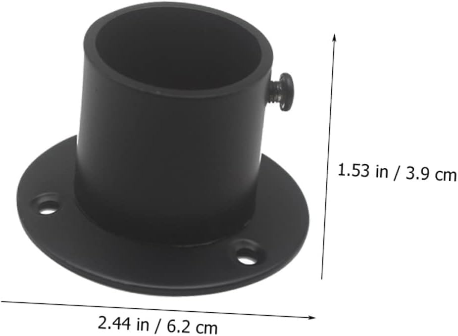 4pcs Closet Rod Flange Socket for Easy Installation Wall-mounted Support Bracket for Closet Rods and Stable Design