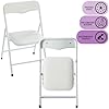 Heritage Kids Padded Folding Chair for Kids, Set of 2, White, Ages 3+