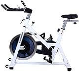 Materiales de alta calidad: la bicicleta estática está hecha de acero de alta calidad, materiales de alta calidad y cuero suave, con excelente estabilidad y durabilidad, y la parte inferior es antideslizante, que se puede usar con confianza.
