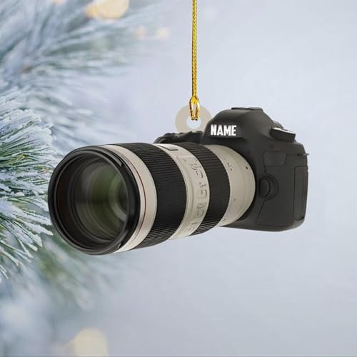 Luckluccy Ornamento fotografico personalizzato per fotocamera regalo di Natale 2025 fotografia di Natale per nuovo fotografo (stile 4)