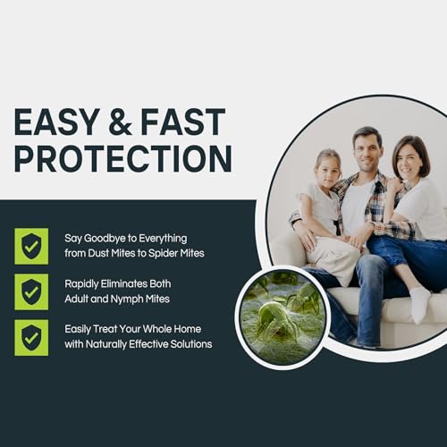 Image of Mite Killer Spray - Kills Dust, Bird, Carpet & Household Mites Fast | Non-Toxic, Kid & Pet Safe Formula for Bedding, Furniture & Home | (1 Gallon)