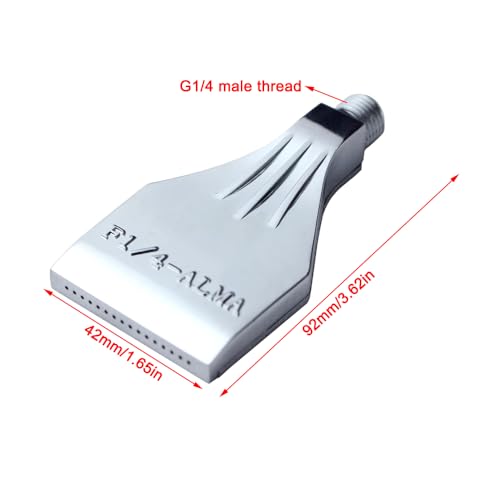 3pcs Blowing Wind Nozzle G1/4 Flat Air Nozzle, Aluminum Alloy High Pressure Spray Nozzle, 16 Hole Air/Water Nozzle for Cleaning Cooling, Fits Most Pipes and Systems, Easy to Install