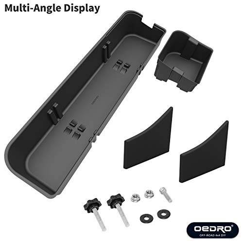 Oedro Upgraded Under Seat Storage Box Compatible With 2015-2023 Ford F150 Supercrew Cab & Crew Cab - Unique Textured Black 2-In-1 Design Max Storage (Excl. Super Cab) #TOP6