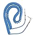 Fender Contour Coiled Instrument Cable, Guitar Accessories, Straight/Angle, Lake Placid Blue, 30 ft