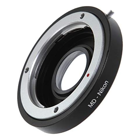 FocusFoto Adapter Ring for Minolta MD/MC Lens to NIK0N F AI Mount Camera with Optical Glass Nikon D750,D810, D7500, D7200, D7100, D7000, D5600, D5400, D5300, D5200, D3300, D3200, D90, D4, D3X, D2 etc. Cover