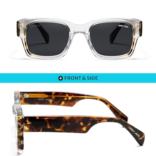 Image of grey jack 100% UV Protection Shades Retro Polarized Sunglasses for Men Women Branded Stylish Design Glasses 3316