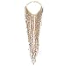 Mozhuo Bohemian Tassel Bib Necklace and Earrings for Women Chunky Pendant & Necklaces with Colorfull Beads Custome Jewelry Sets Party Bridal Gifts (Long Multicolor Tassel Choker Necklace)