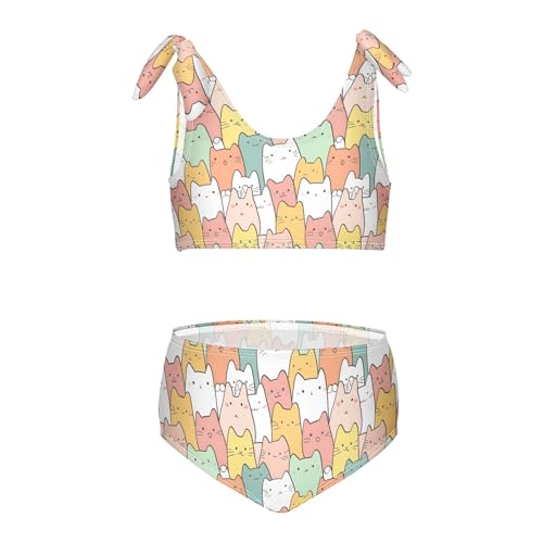 MNSRUU Girls Swimsuits Ladybug Cute Tankini Bathing Bikini Set Beach Swimwear