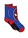 Super Hero Adventures Spider-Man Baby Toddler Boys 6 pack Athletic Crew Socks (2T-3T, Red/Blue)