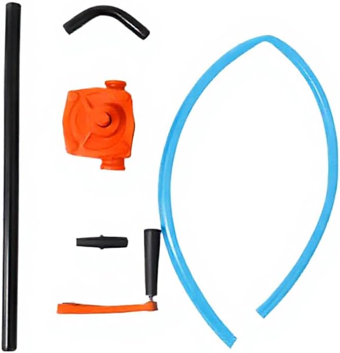 Water And Fuel Transfer Pump Gallons Barrel Pump Professional Crank Pump Manual Oil Pump Compatible With Farming-related Planting(WHITE)