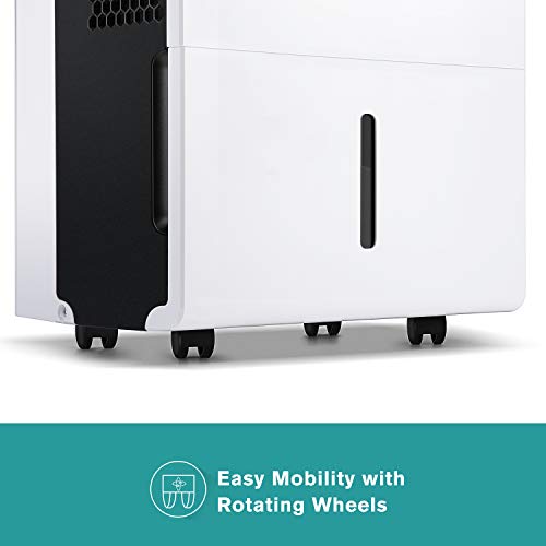 CLEVAST 1,500 Sq. Ft Energy Star Dehumidifier for Home, Basement, Living Room, Garage or Closet - Efficiently Removes Moisture,0.8 Gallons Removable Water Tank Capacity, UL Listed